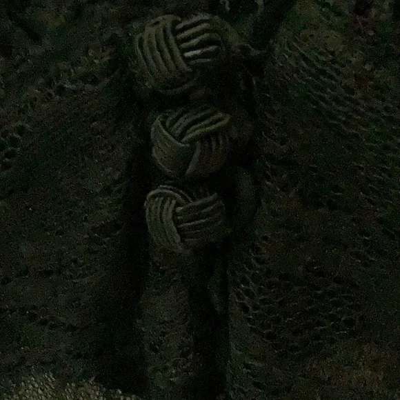 Perch by Blu Pepper black crochet sheer vest tunic length. Says 2xl. - Picture 3 of 11